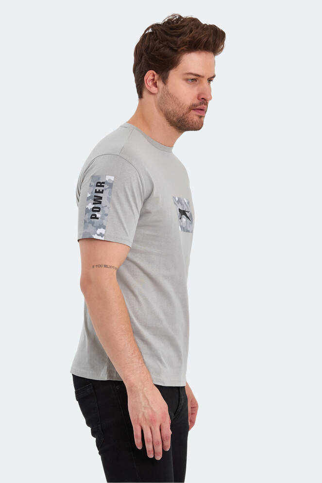 Slazenger PADERAU Erkek T-Shirt Taş Gri