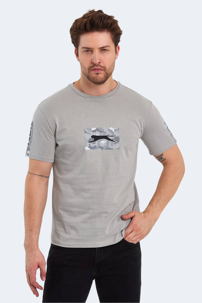 Slazenger PADERAU Erkek T-Shirt Taş Gri