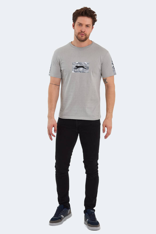 Slazenger PADERAU Erkek T-Shirt Taş Gri