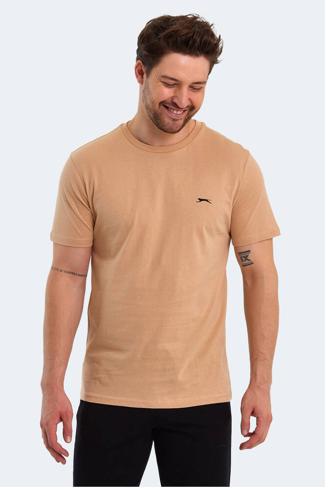 Slazenger PAINT Men's Short Sleeve T-Shirt Beige