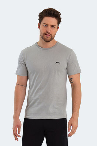 Slazenger PAINT Men's Short Sleeve T-Shirt Gray - Thumbnail