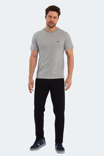 Slazenger PAINT Men's Short Sleeve T-Shirt Gray - Thumbnail