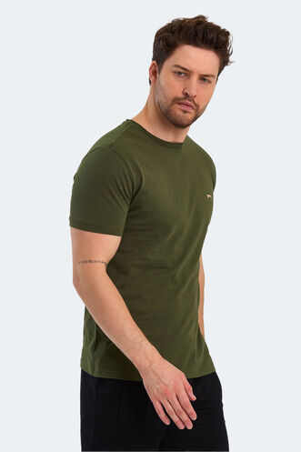 Slazenger PAINT Men's Short Sleeve T-Shirt Khaki - Thumbnail