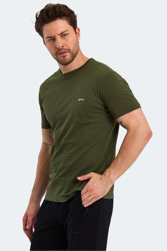 Slazenger PAINT Men's Short Sleeve T-Shirt Khaki - Thumbnail