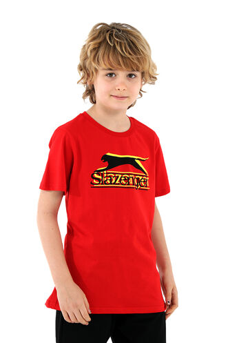 Slazenger PALLE Boys Short Sleeve T-Shirt Red - Thumbnail