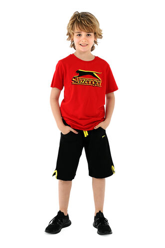 Slazenger PALLE Boys Short Sleeve T-Shirt Red - Thumbnail