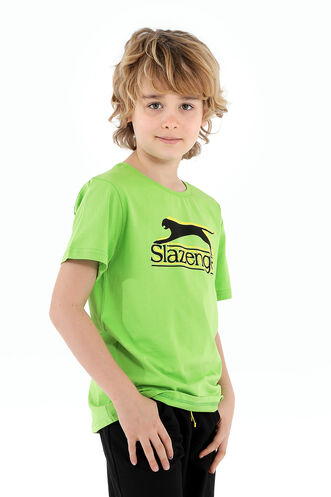 Slazenger PALLE Erkek Çocuk Kısa Kollu T-Shirt Yeşil - Thumbnail