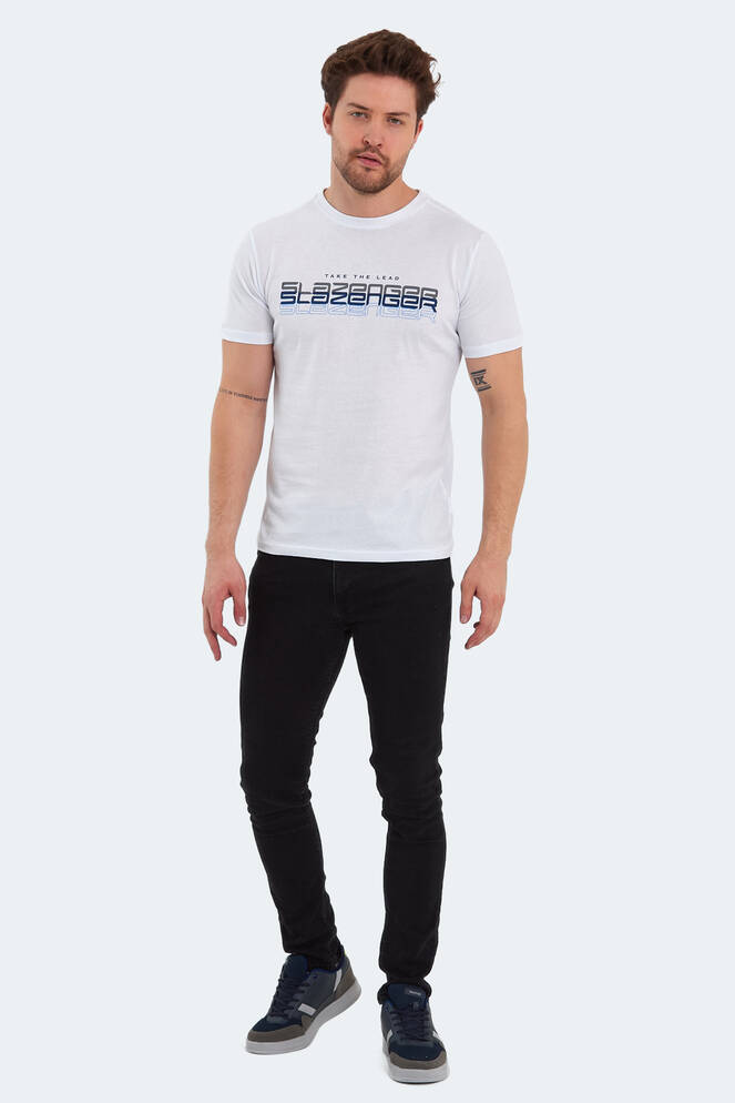 Slazenger PALLU Erkek T-Shirt Beyaz