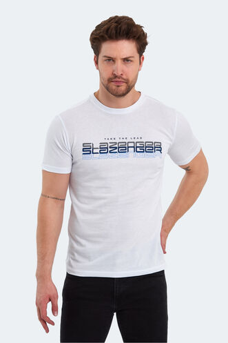 Slazenger PALLU Erkek T-Shirt Beyaz - Thumbnail