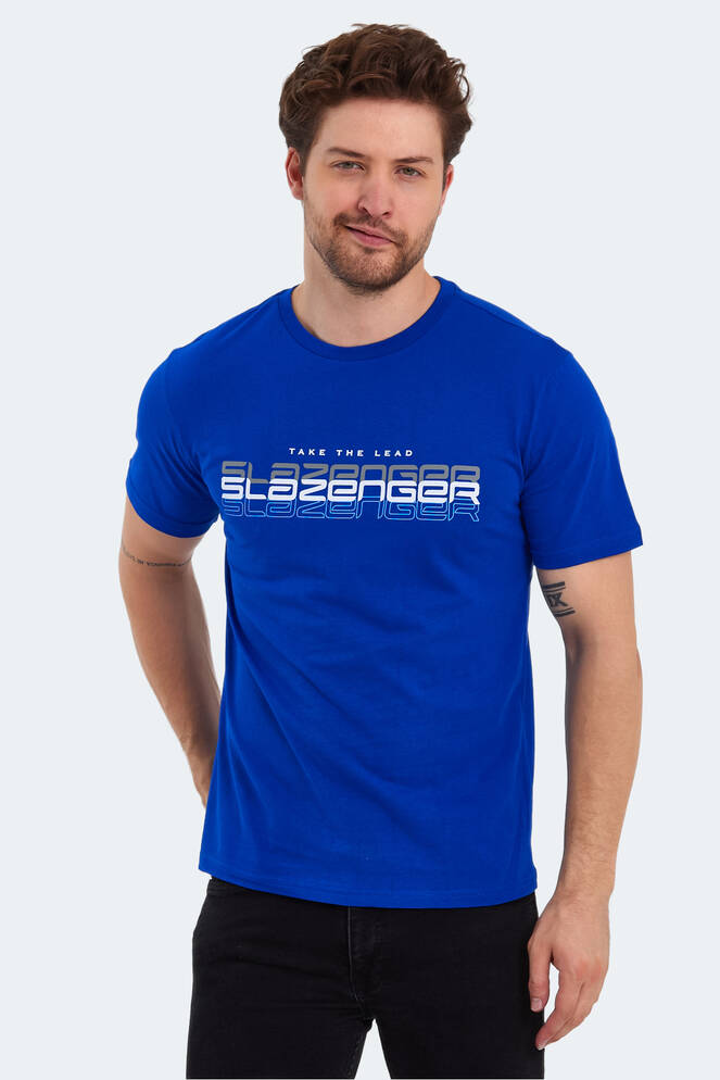 Slazenger PALLU Erkek T-Shirt Saks Mavi