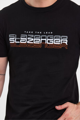 Slazenger PALLU Erkek T-Shirt Siyah - Thumbnail