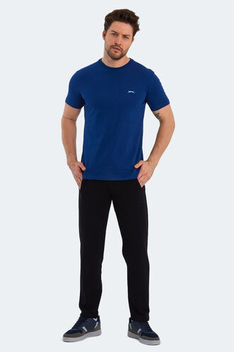 Slazenger PANCO Men's Short Sleeve T-Shirt Indigo - Thumbnail