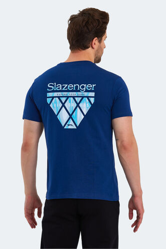 Slazenger PANCO Men's Short Sleeve T-Shirt Indigo - Thumbnail