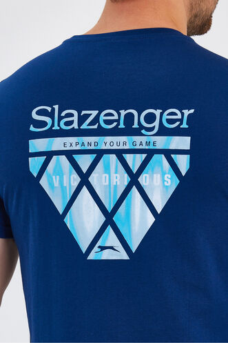 Slazenger PANCO Men's Short Sleeve T-Shirt Indigo - Thumbnail