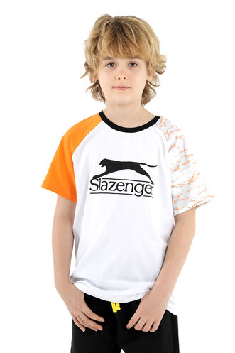 Slazenger PARVEEN Boy Short Sleeve T-Shirt White - Thumbnail