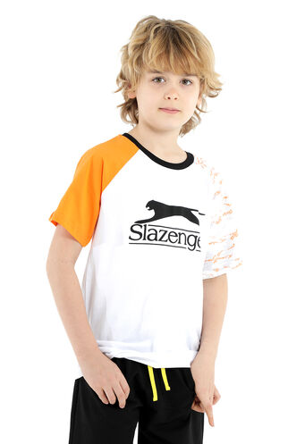 Slazenger PARVEEN Boy Short Sleeve T-Shirt White - Thumbnail