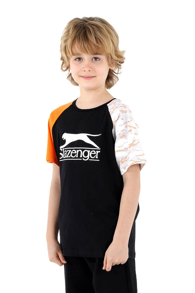 Slazenger PARVEEN Boys Short Sleeve T-Shirt Black