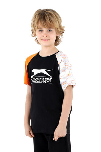 Slazenger PARVEEN Boys Short Sleeve T-Shirt Black - Thumbnail