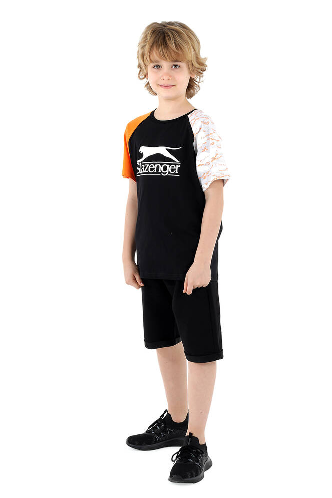 Slazenger PARVEEN Boys Short Sleeve T-Shirt Black