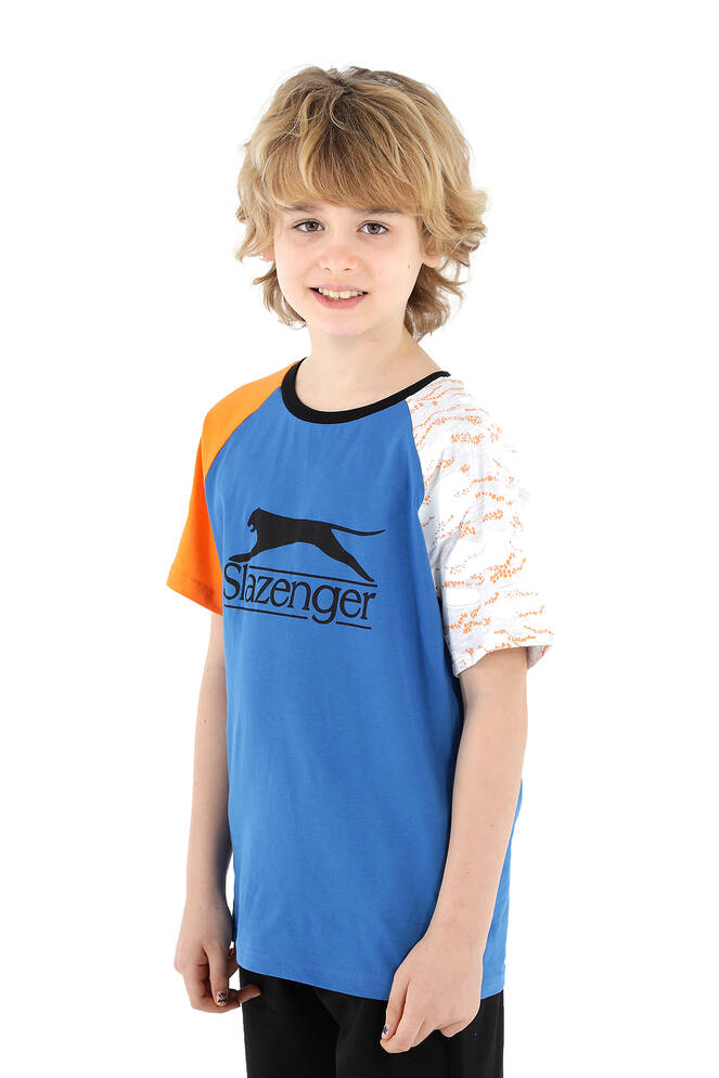 Slazenger PARVEEN Boys Short Sleeve T-Shirt Sax Blue