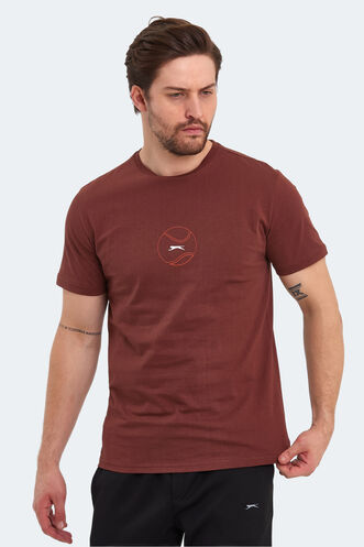 Slazenger PASSAGE Erkek T-Shirt Koyu Kahve - Thumbnail