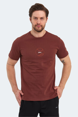 Slazenger - Slazenger PASSAGE Erkek T-Shirt Koyu Kahve