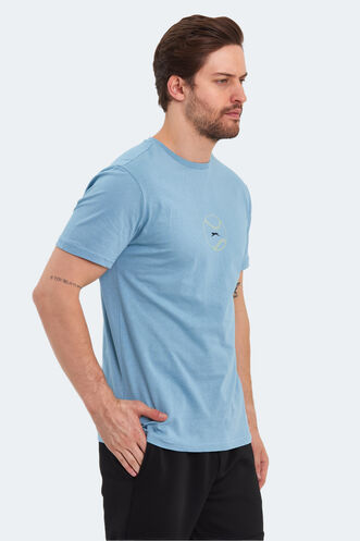 Slazenger PASSAGE Erkek T-Shirt Mavi - Thumbnail