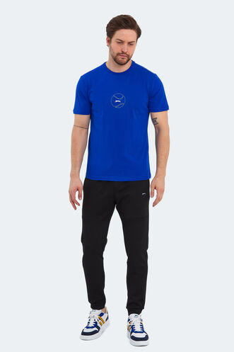 Slazenger PASSAGE Erkek T-Shirt Saks Mavi - Thumbnail