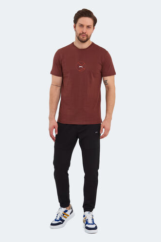 Slazenger PASSAGE Men's T-Shirt Dark Brown - Thumbnail