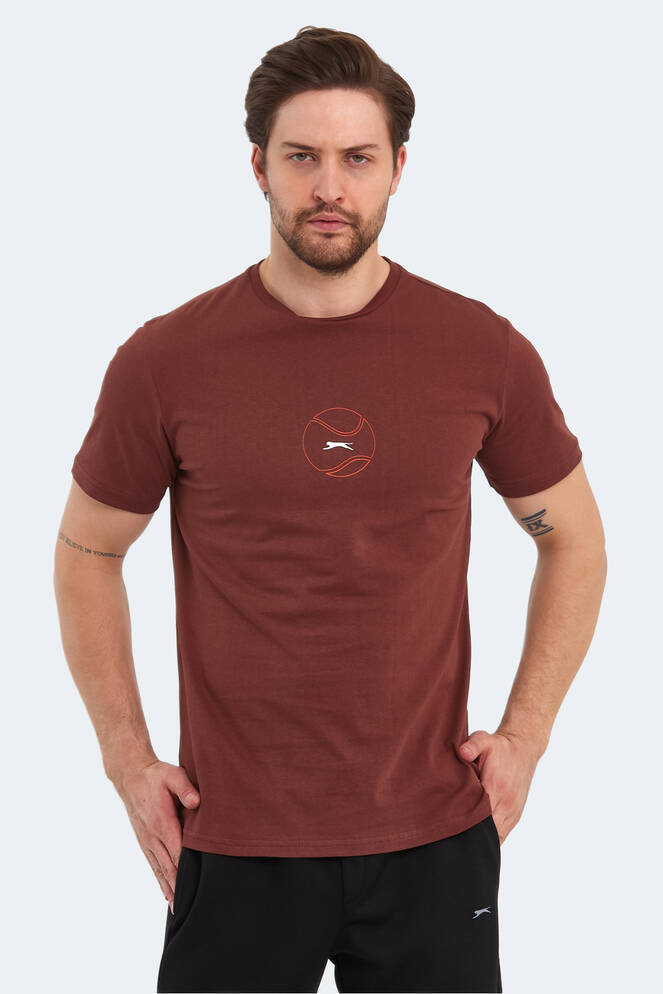 Slazenger PASSAGE Men's T-Shirt Dark Brown