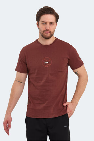 Slazenger PASSAGE Men's T-Shirt Dark Brown - Thumbnail