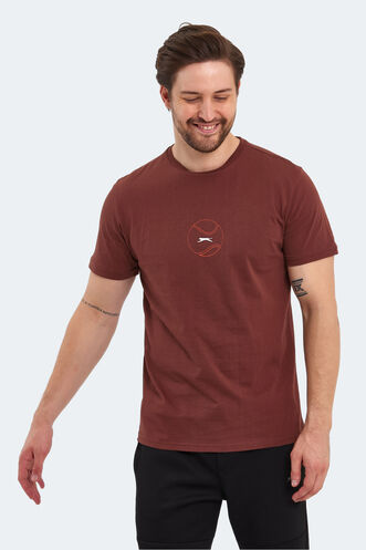 Slazenger PASSAGE Men's T-Shirt Dark Brown - Thumbnail