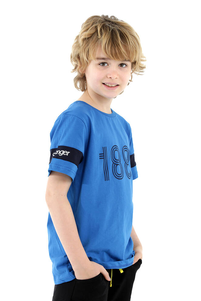 Slazenger PASSANG Boys Short Sleeve T-Shirt Blue