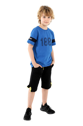 Slazenger PASSANG Boys Short Sleeve T-Shirt Blue - Thumbnail