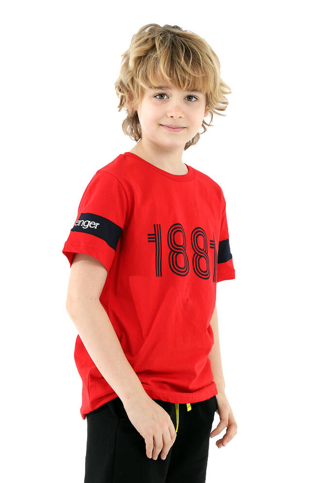 Slazenger PASSANG Boys Short Sleeve T-Shirt Red