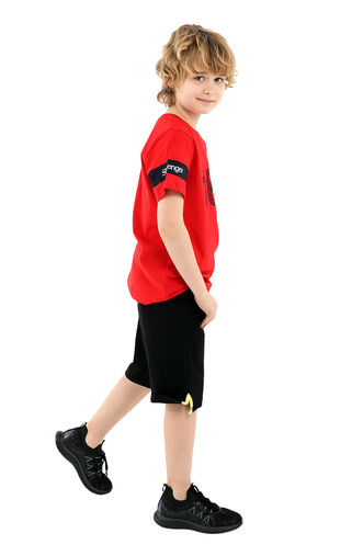 Slazenger PASSANG Boys Short Sleeve T-Shirt Red - Thumbnail