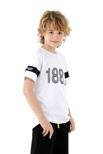 Slazenger PASSANG Boys Short Sleeve T-Shirt White - Thumbnail