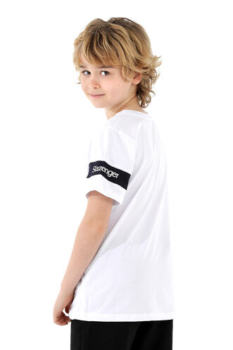 Slazenger PASSANG Boys Short Sleeve T-Shirt White - Thumbnail