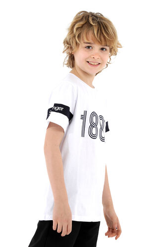 Slazenger PASSANG Boys Short Sleeve T-Shirt White - Thumbnail