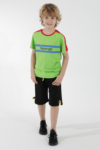 Slazenger PAT Boys Short Sleeve T-Shirt Green - Thumbnail