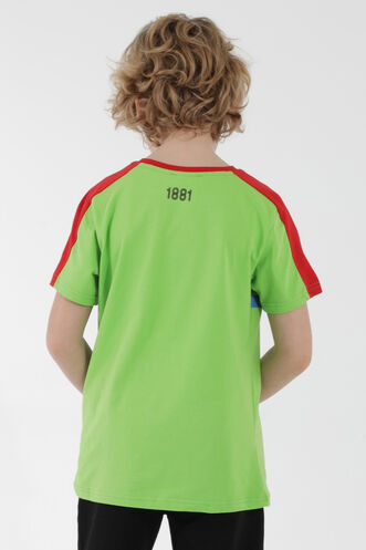 Slazenger PAT Boys Short Sleeve T-Shirt Green - Thumbnail