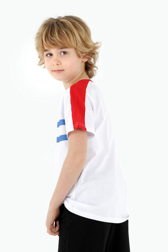 Slazenger PAT Boys Short Sleeve T-Shirt White - Thumbnail