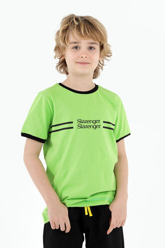 Slazenger PATRICIA Boys Short Sleeve T-Shirt Green - Thumbnail