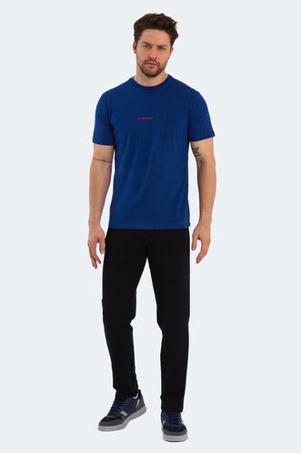 Slazenger PATSY Men's Short Sleeve T-Shirt Indigo - Thumbnail