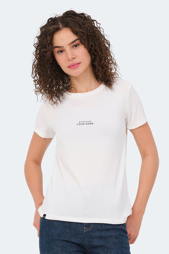 Slazenger - Slazenger PAYTONS Kadın T-Shirt Ekru