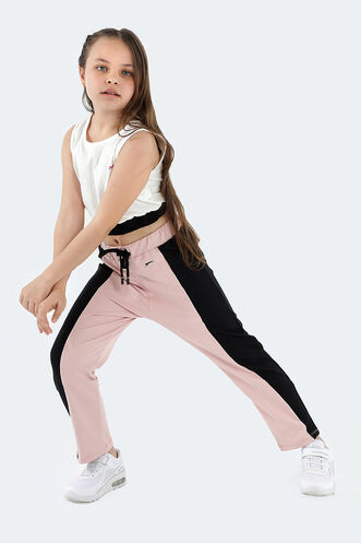 Slazenger PEPITO Girl Child Tracksuit Bottoms Pink - Thumbnail