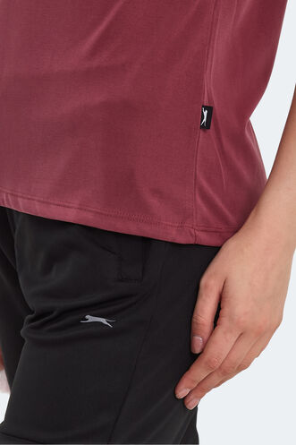 Slazenger PERICAS Kadın T-Shirt Bordo - Thumbnail