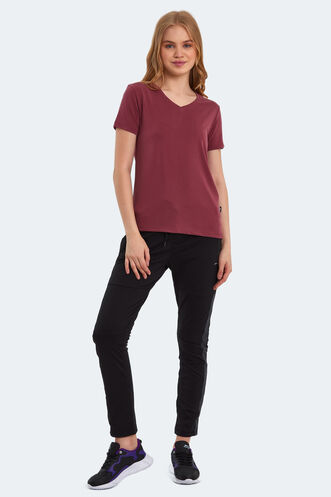 Slazenger PERICAS Women's T-Shirt Burgundy - Thumbnail