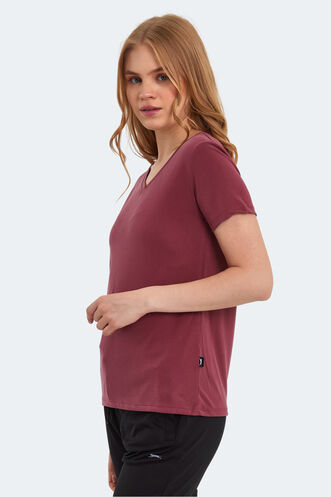 Slazenger PERICAS Women's T-Shirt Burgundy - Thumbnail