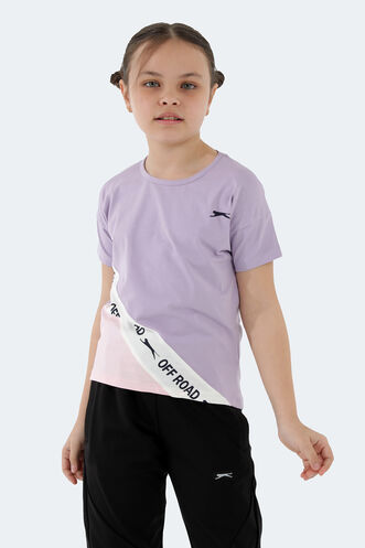 Slazenger PINA Girl Child Short Sleeve T-Shirt Lilac - Thumbnail